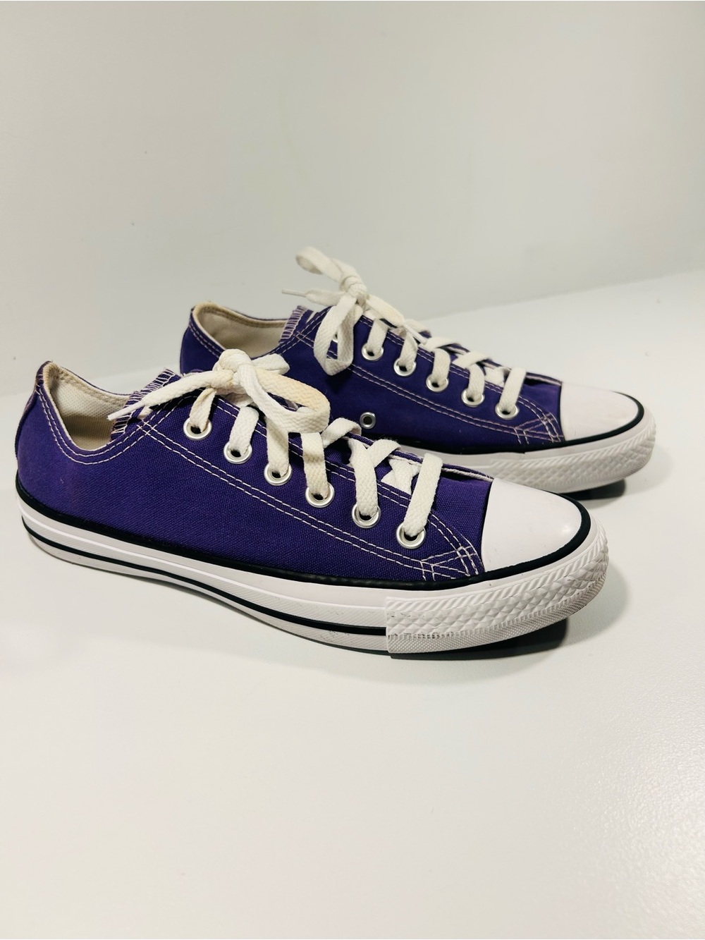 Converse Chuck Taylor All Star Ox Purple Low Top Canvas Sneakers Womens 7 Mens 5